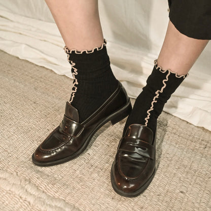 Kusama Socks, Black (2-Pak)