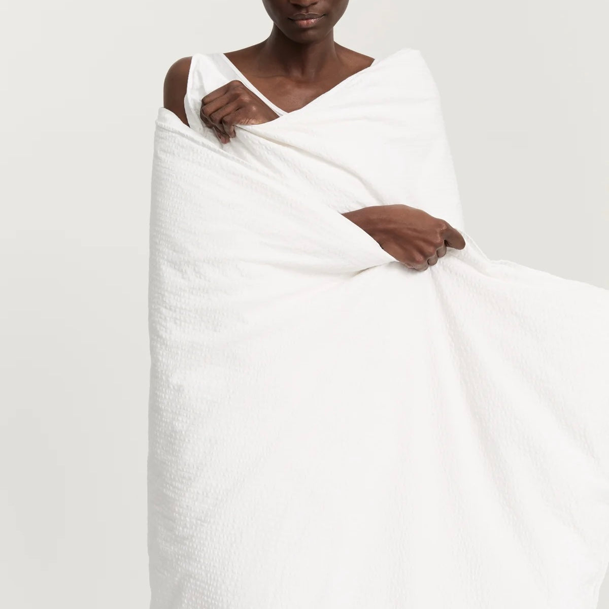 Sengetøj Seersucker, White (140x200)