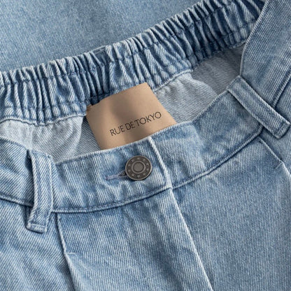 Pen Denim Nederdel, Light Denim