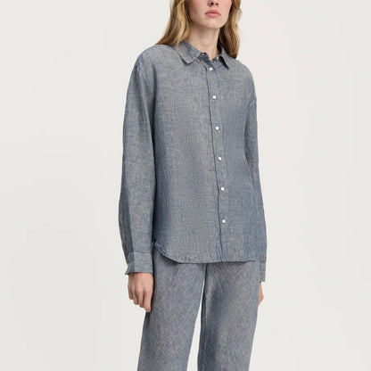 Paulina Shirt Linen, Night Sky