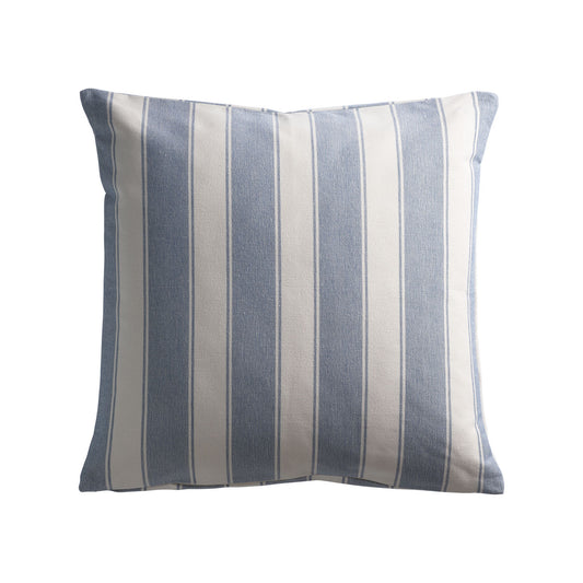 Stor Pude, Denim Blå/Hvid Stribet (60x60)