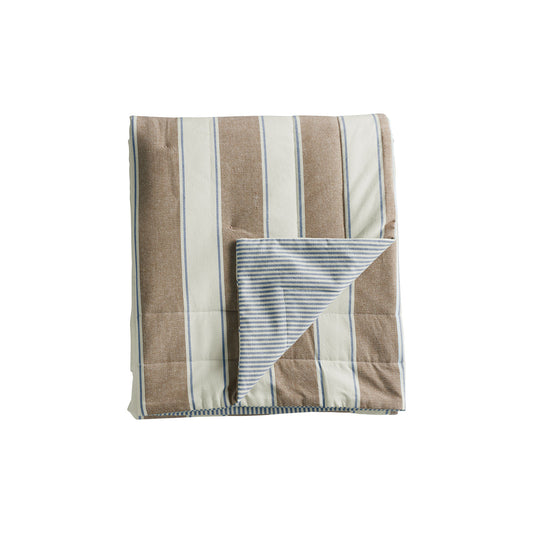 Quiltet Vattæppe, Caramel/Denim (135x200)