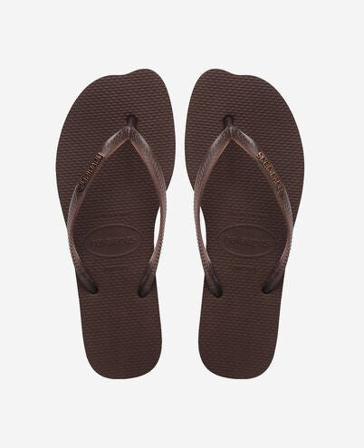 Slippers Slim Split, Dark Brown