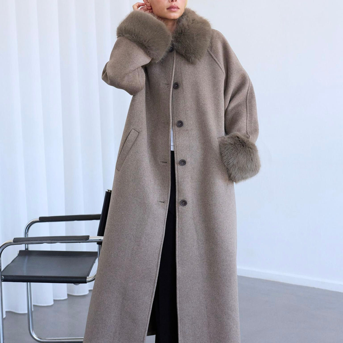 Sako Coat, Dark Beige