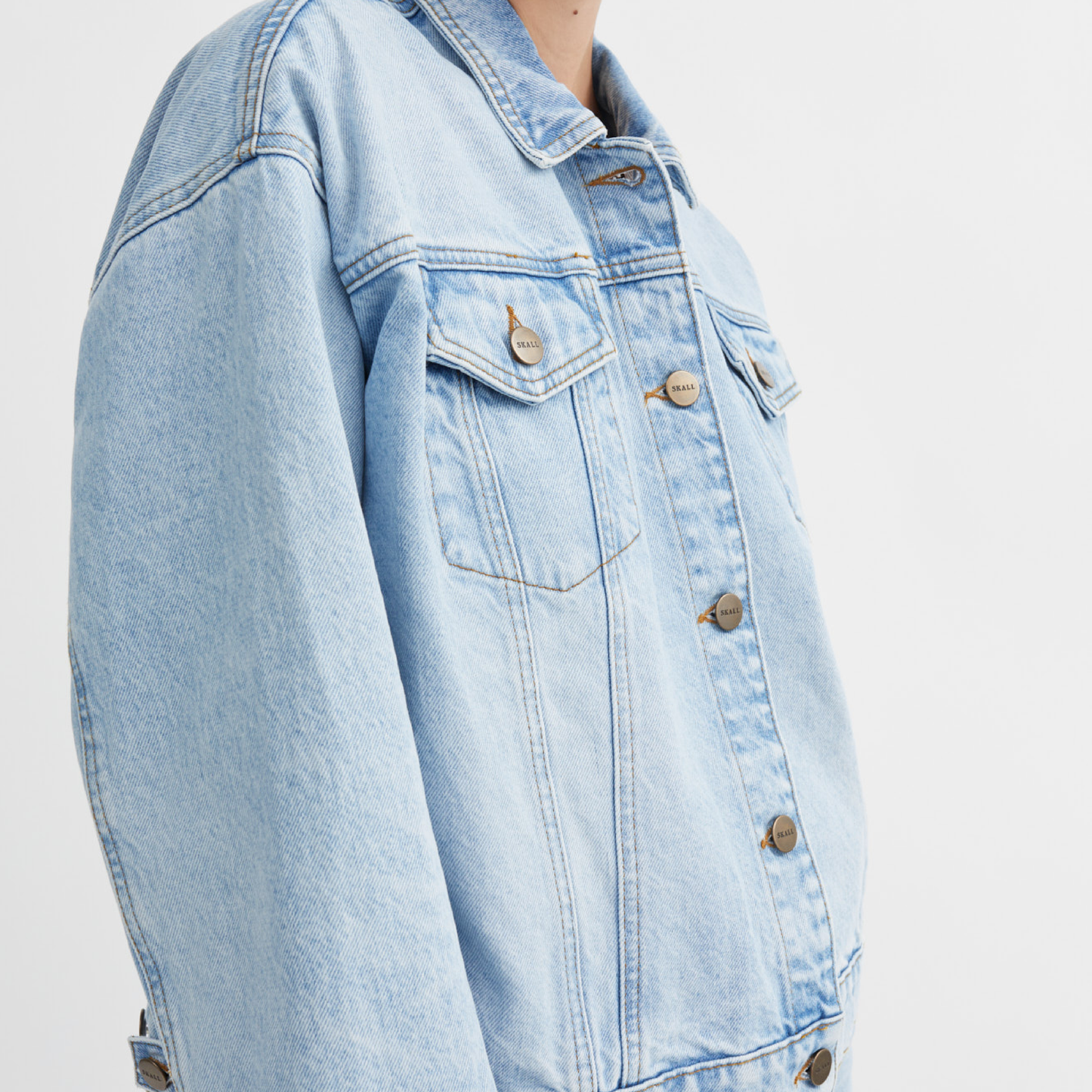 Inger Denim Jacket, Worn Light Blue