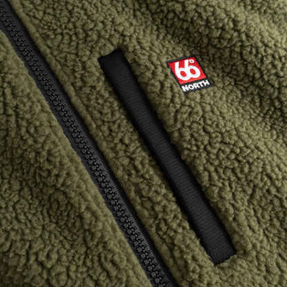 Tindur Shearling Vest, Winter Moss