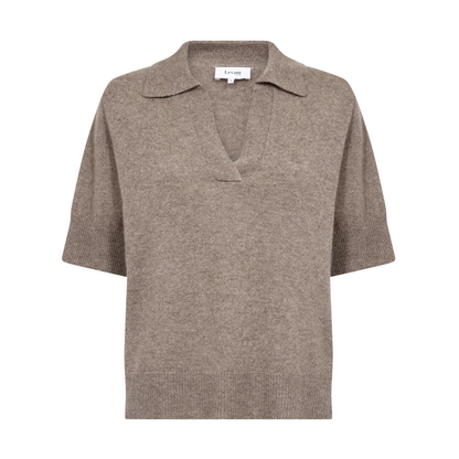 Eloise 18 Cashmere Polo, Taupe