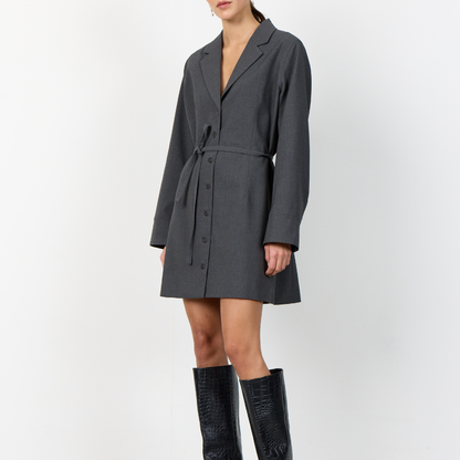 Presley 3 Kjole, Dark Grey Melange