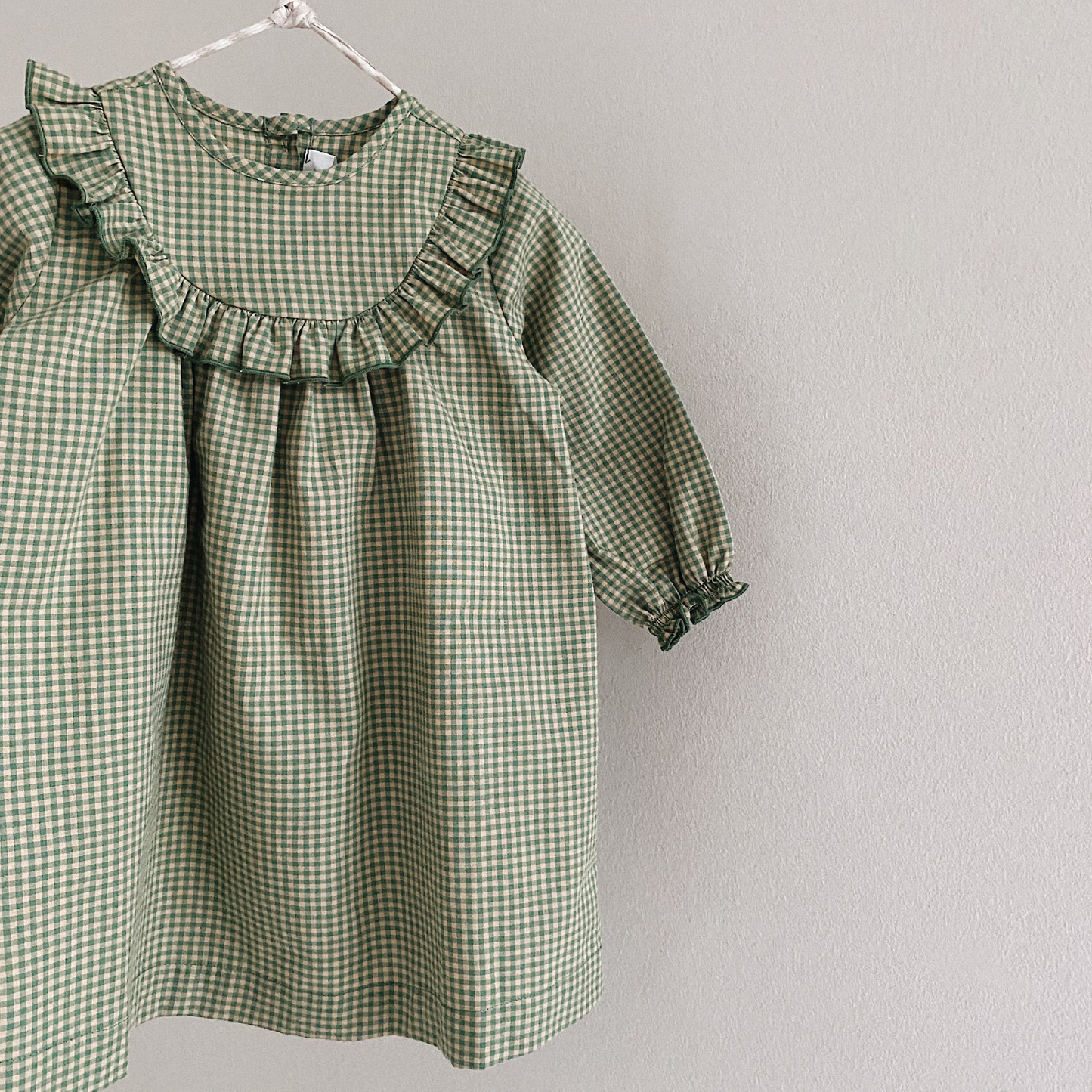 Noey Dress Baby, Green Check