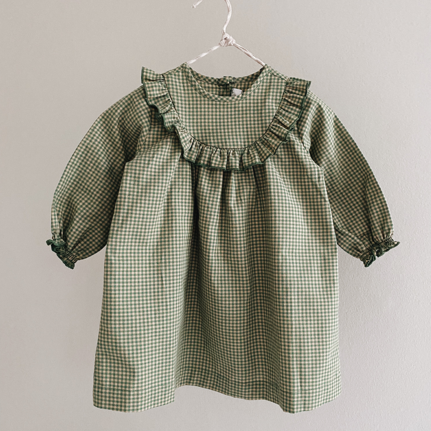 Noey Dress Baby, Green Check