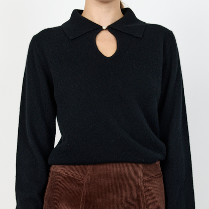 Eloise 13 Cashmere Strik, Sort