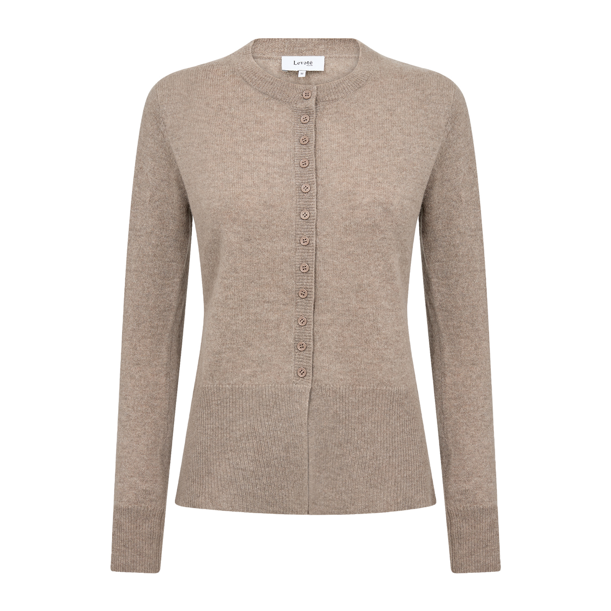 Eloise 21 Cashmere Cardigan, Plaza Taupe Melange