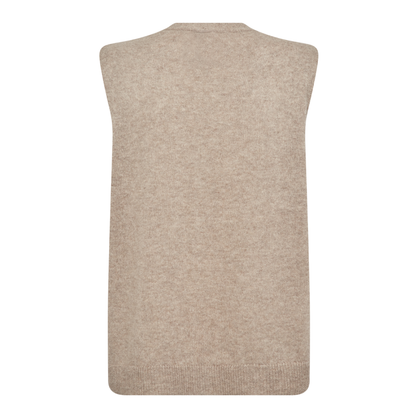 Eloise 10 Cashmere Vest, Aluminum Melange