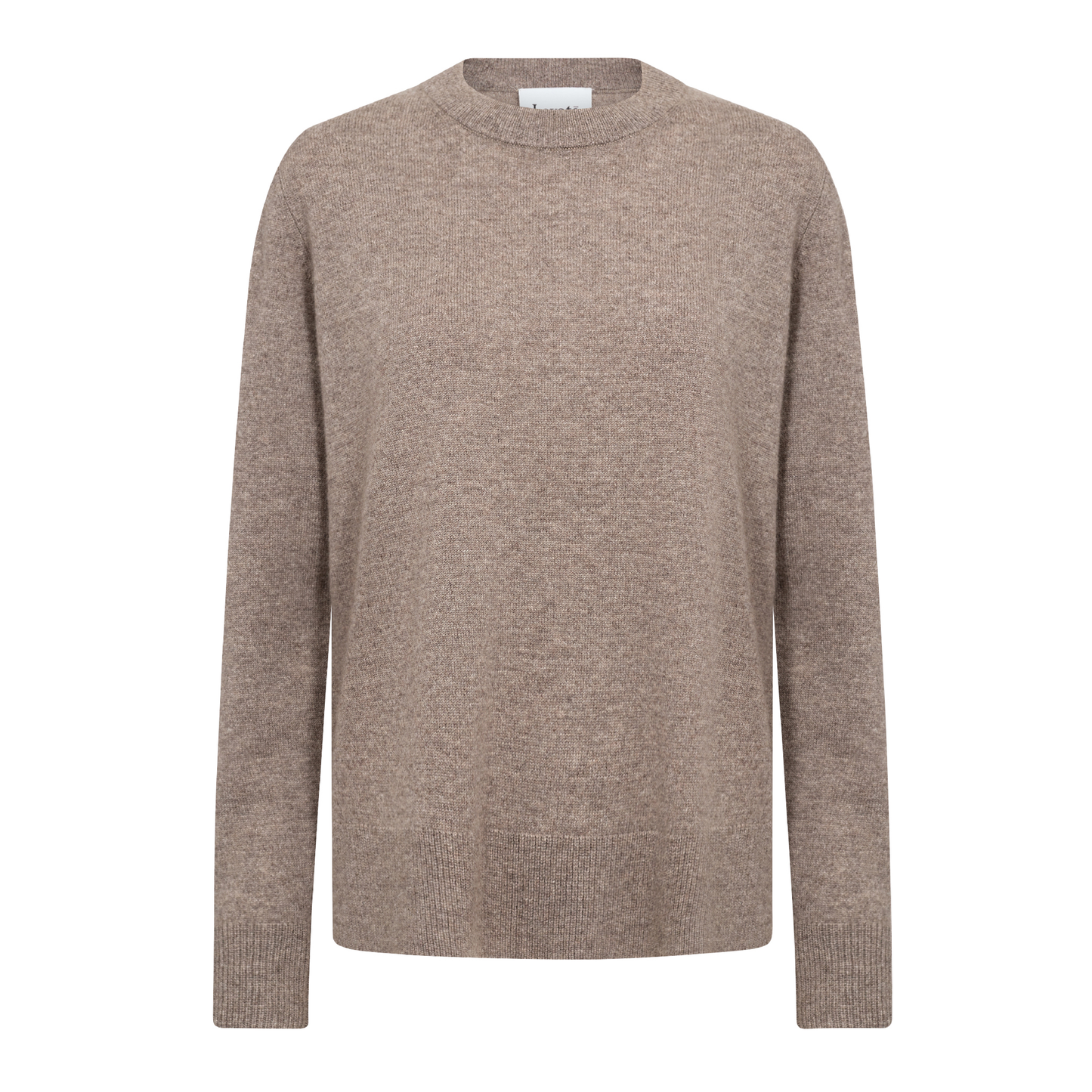 Eloise 2 Cashmere Strik, Taupe Melange