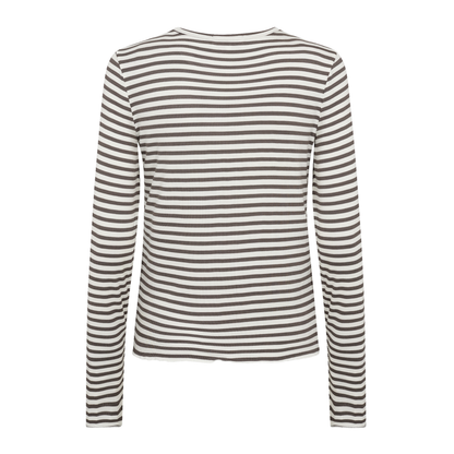 Ika 11 Bluse, Falcon/Off White