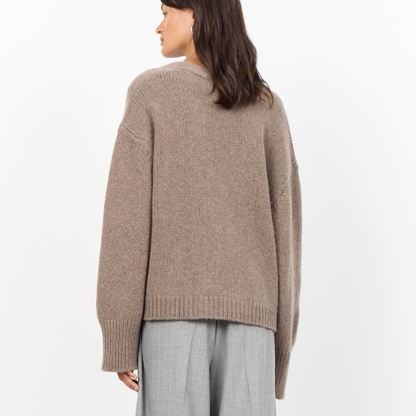 Perle 6 Cardigan, Taupe Melange