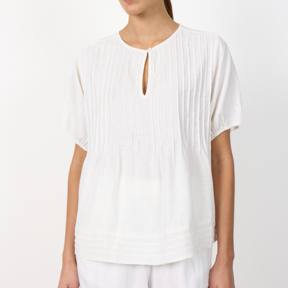 Naja 54 Top I Hør, Hvid