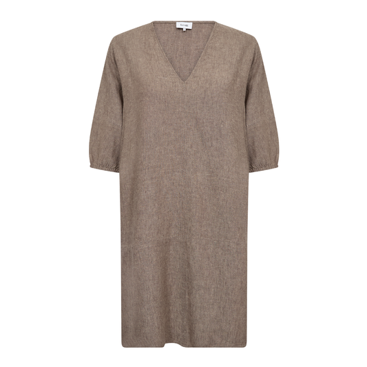 Naja 56 Kjole I Hør, Island Fossil Melange