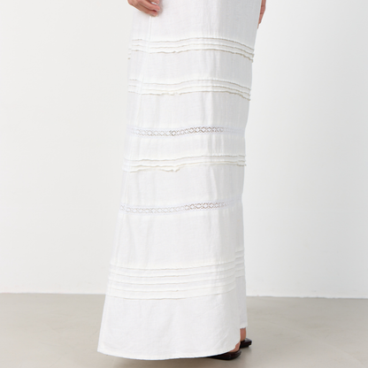 Naja 65 Nederdel I Hør, Hvid