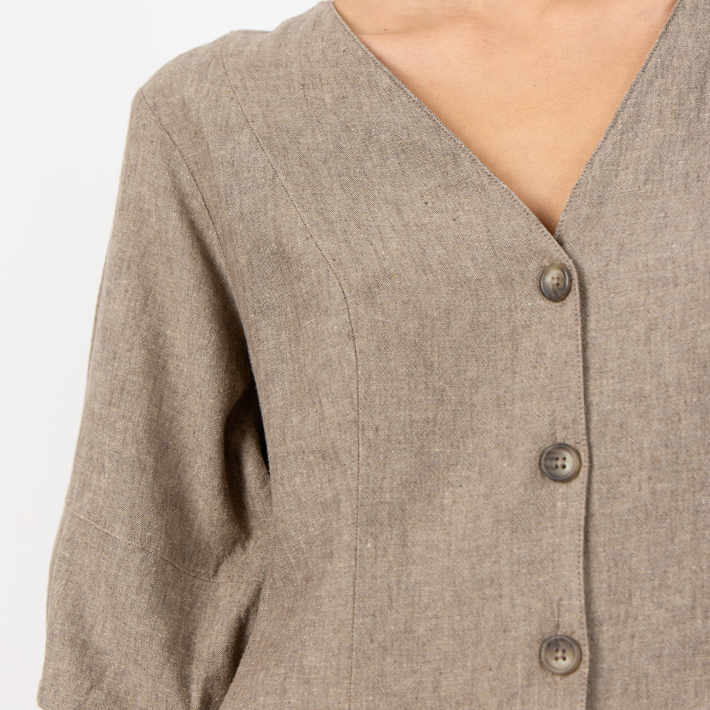 Naja 52 Kjole I Hør, Falcon Melange