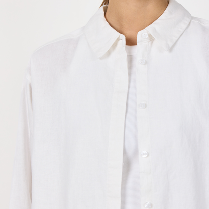 Naja 20 Skjorte I Hør, Hvid