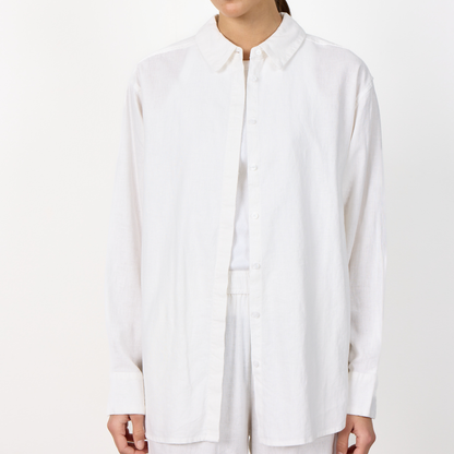 Naja 20 Skjorte I Hør, Hvid