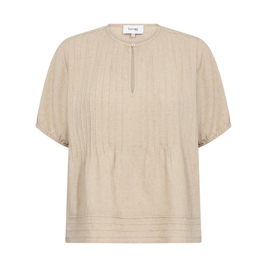 Naja 54 Top I Hør, Island Fossil Melange