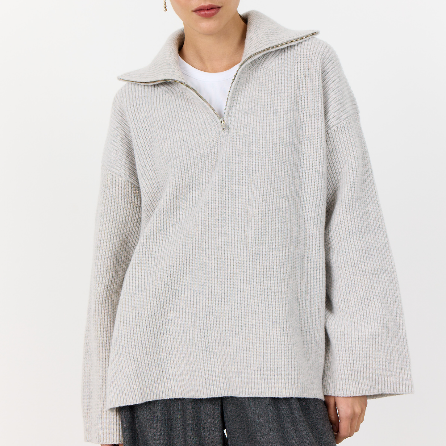 Perle 10 Strik, Rock Grey Melange