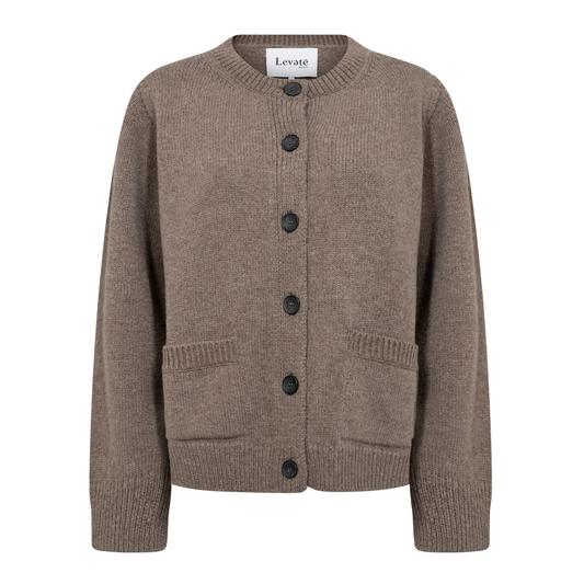 Perle 9 Cardigan, Taupe