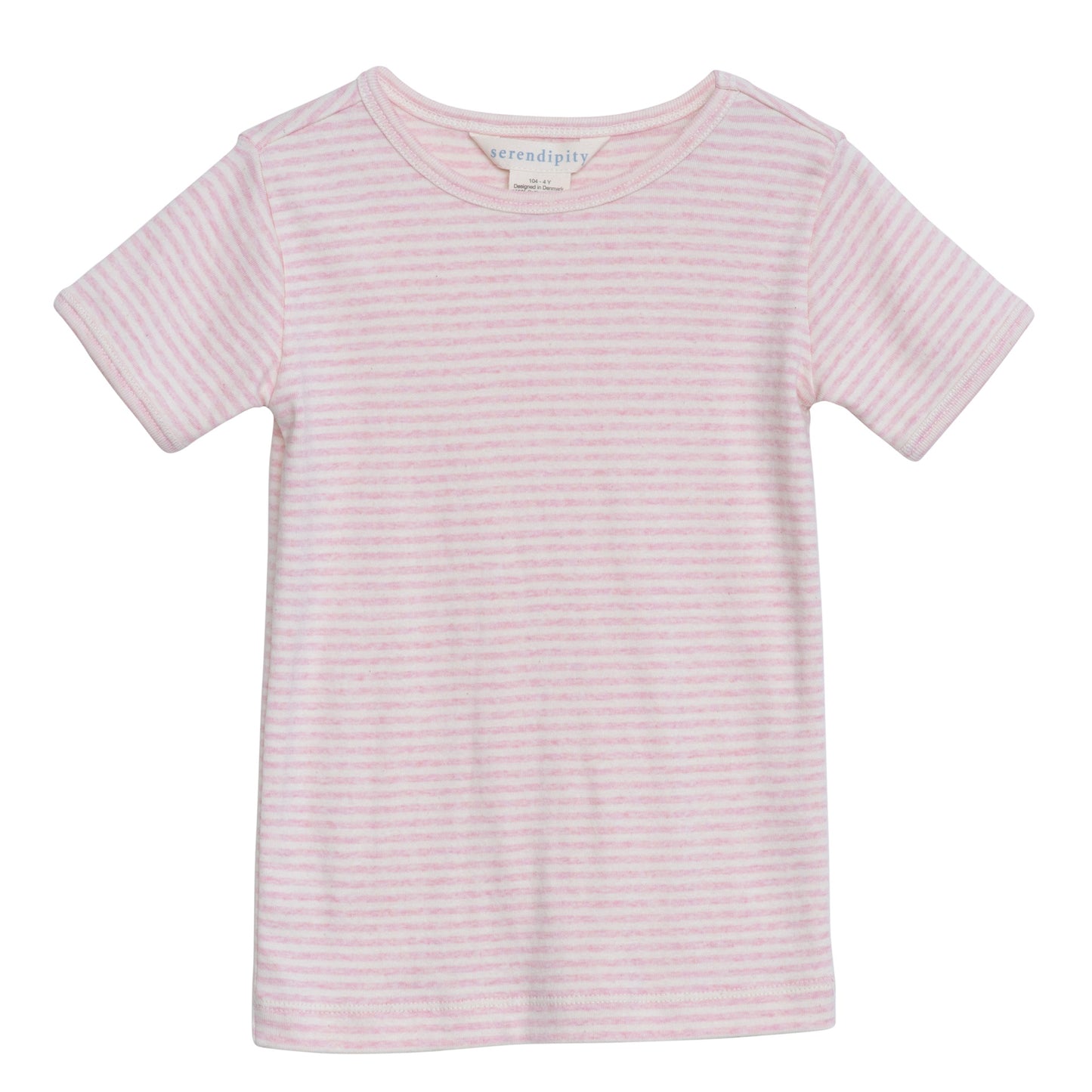 Tee Short Stripe, Rosebud/Offwhite