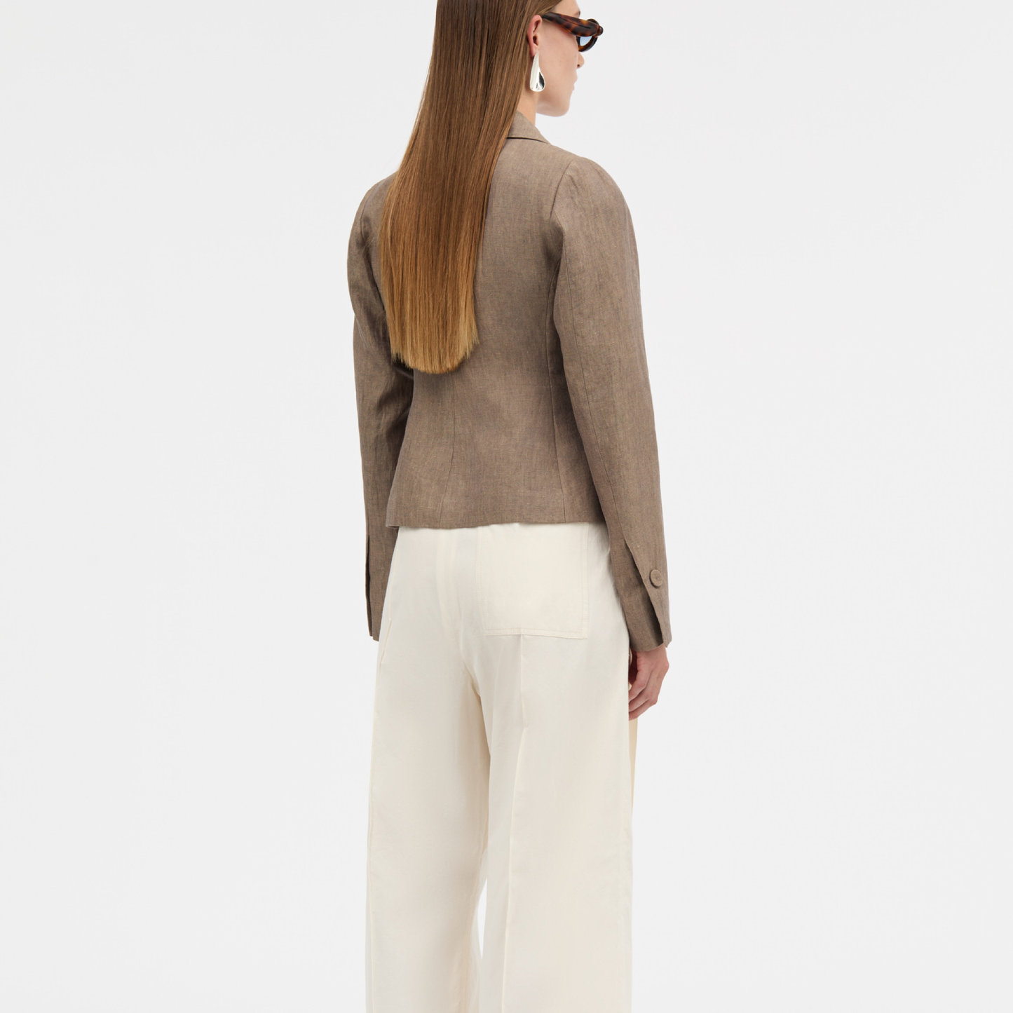 Jenny Linen Hemp Blazer, Wood