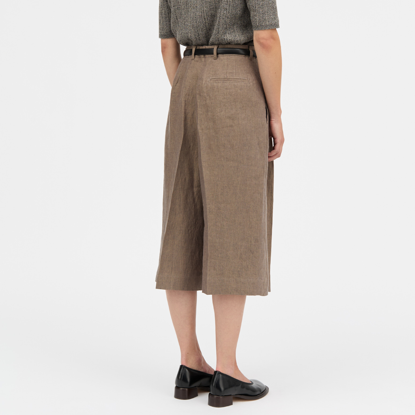 Pennie Linen Hemp Shorts, Wood