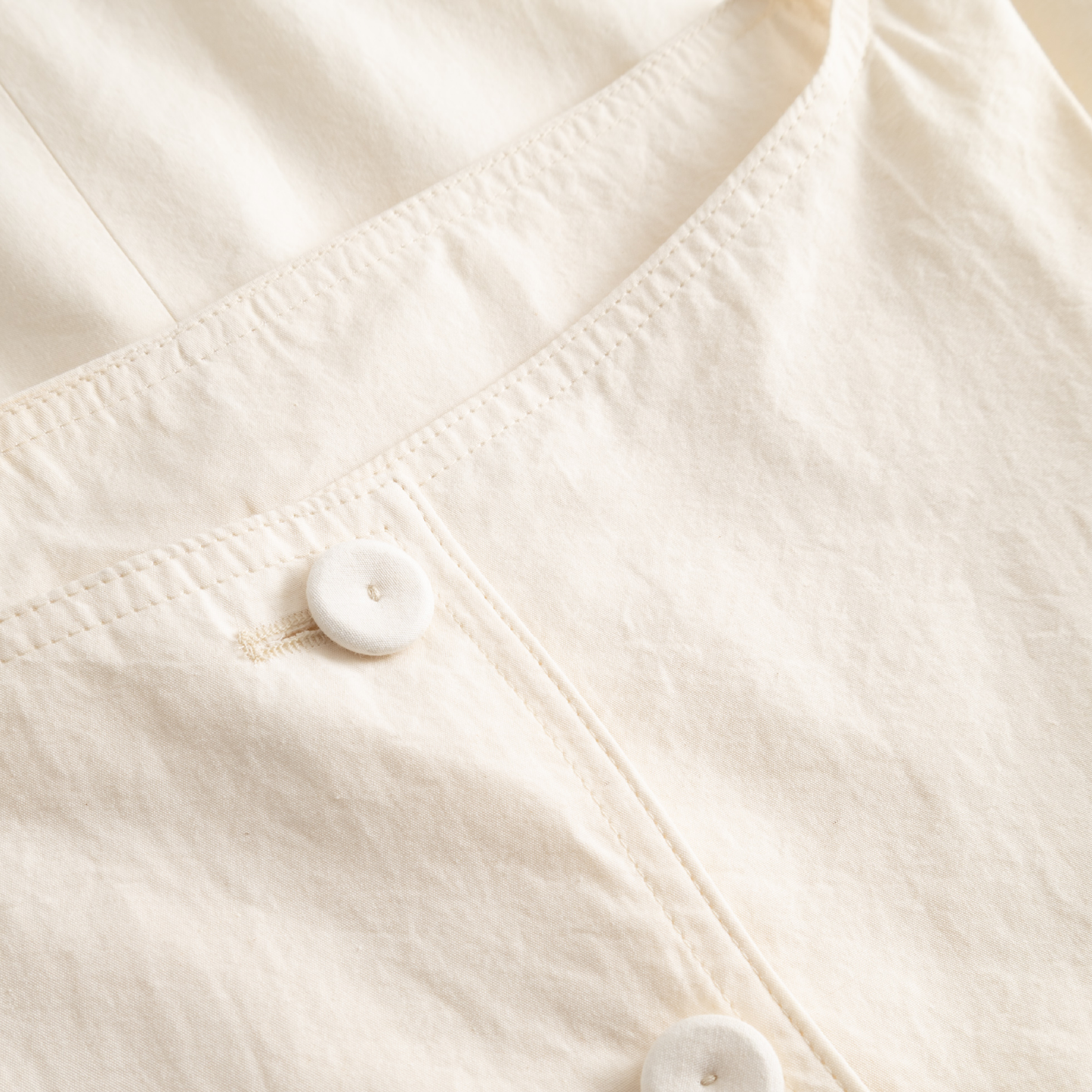 Turi Cotton Calico Vest, Ecru