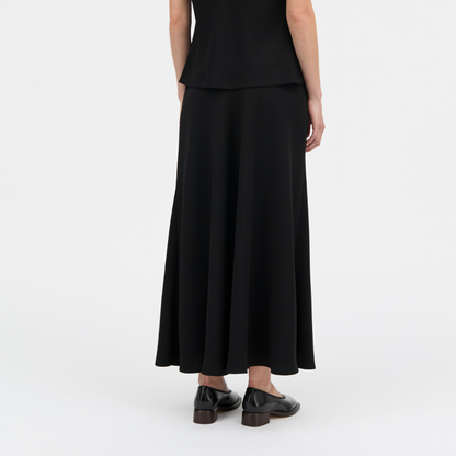 Nimo Crepe Georgette Nederdel, Sort