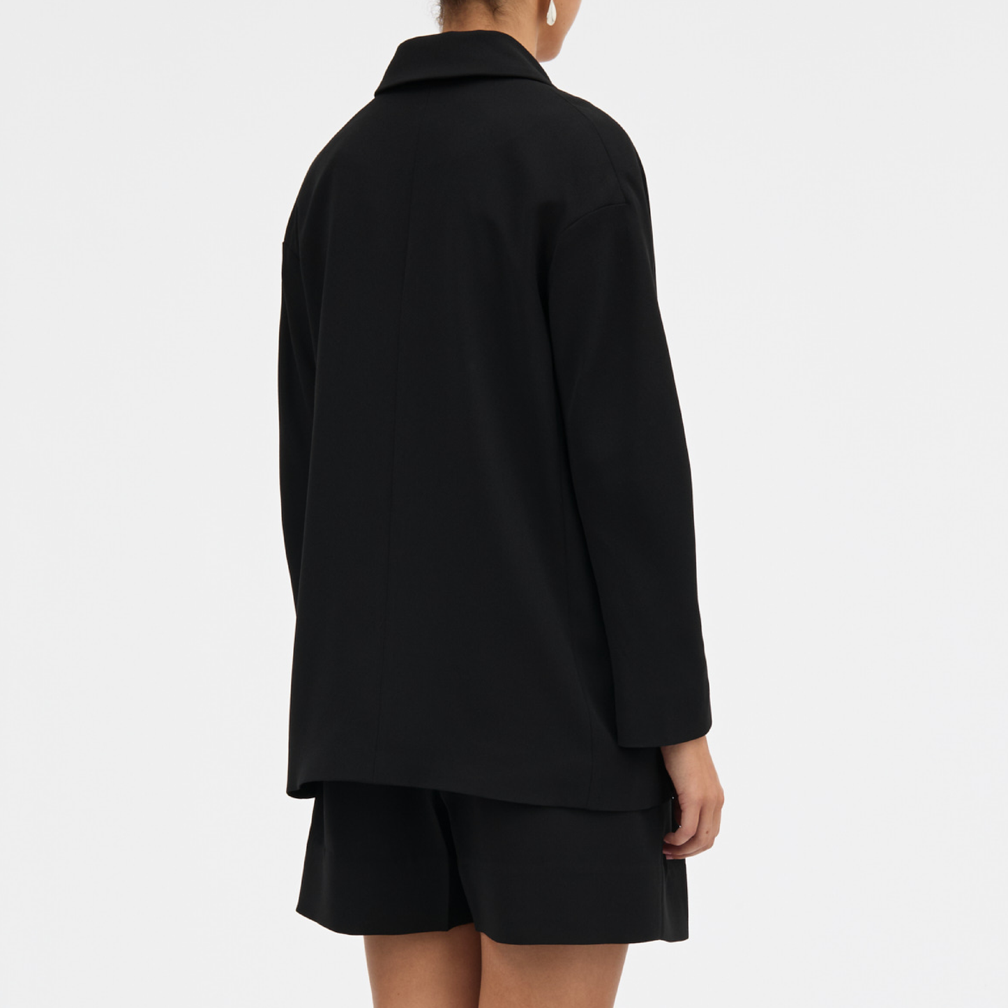 Josetta Crepe Georgette Blazer, Sort