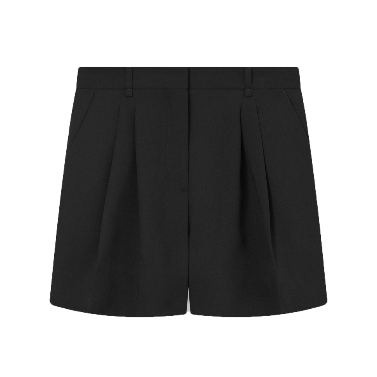 Prisk Crepe Georgette Shorts, Black