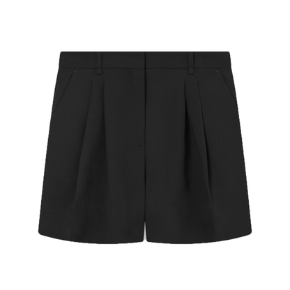 Prisk Crepe Georgette Shorts, Black