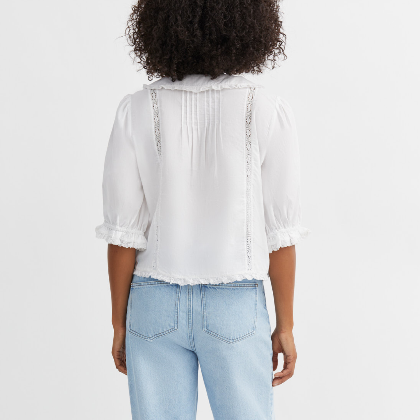 Magnolia Short Sleeve Blouse, Optic White