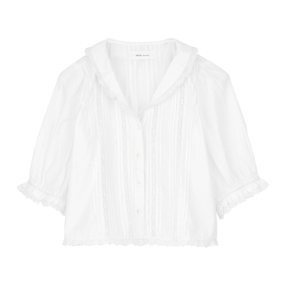 Magnolia Short Sleeve Blouse, Optic White