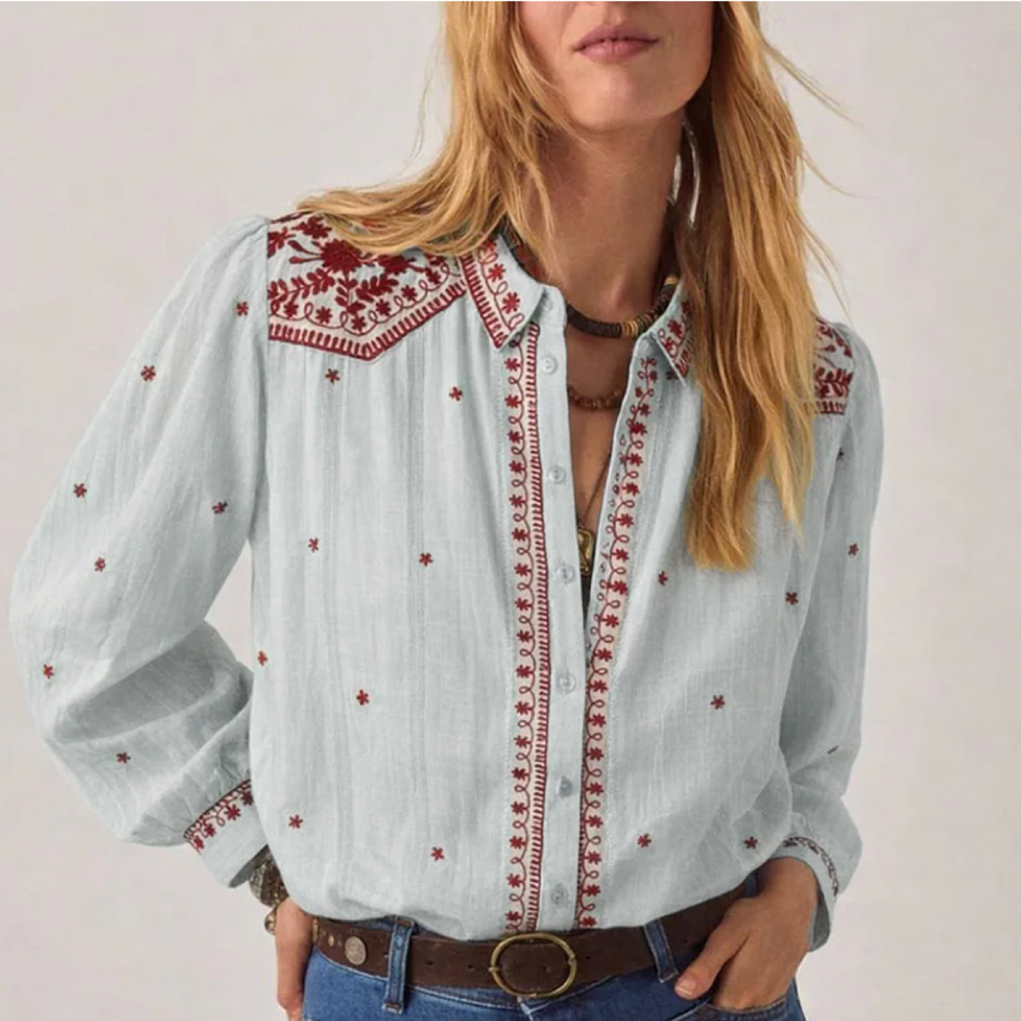 Salinger Shirt, Blue Paprika