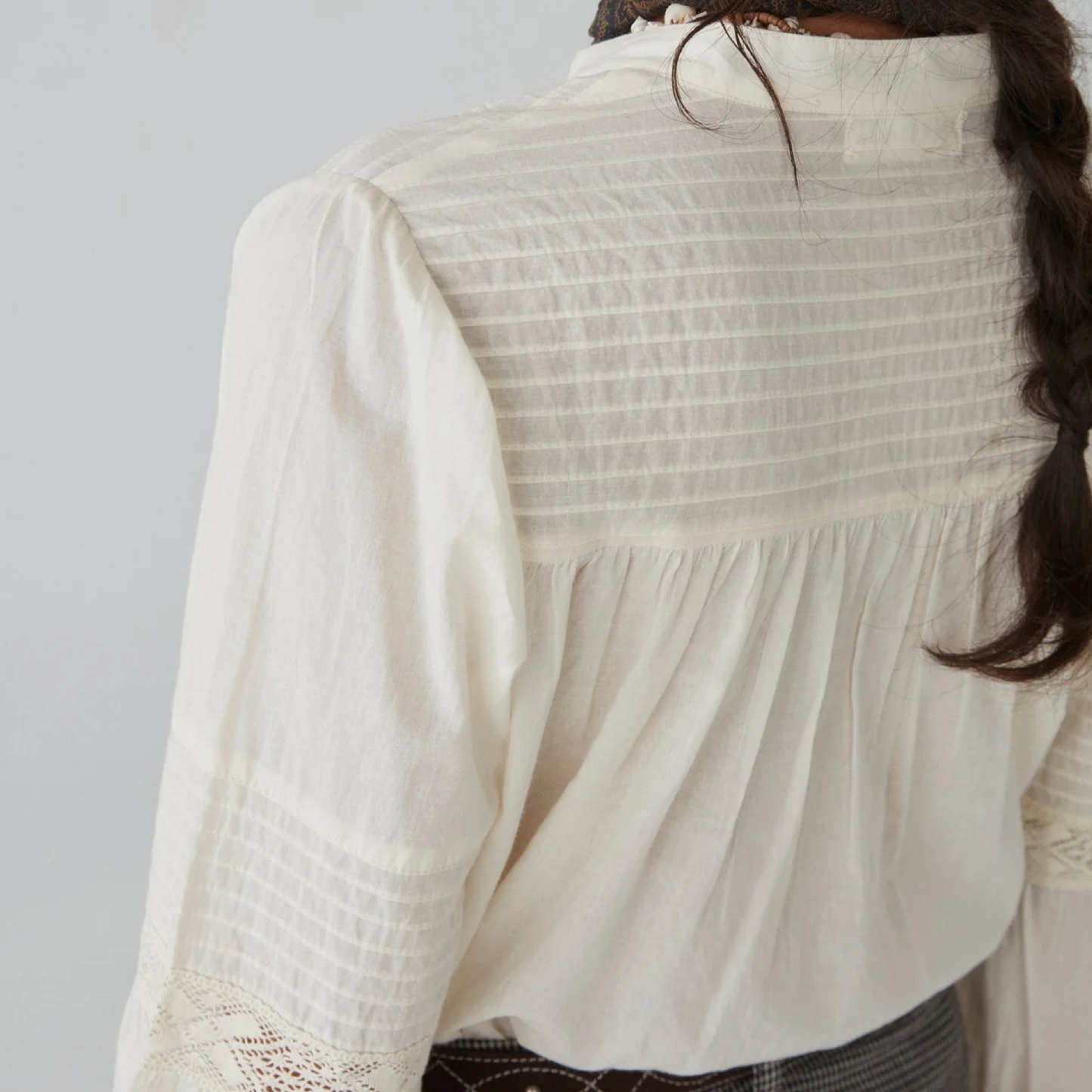 Agueda Romance Blouse, Bone