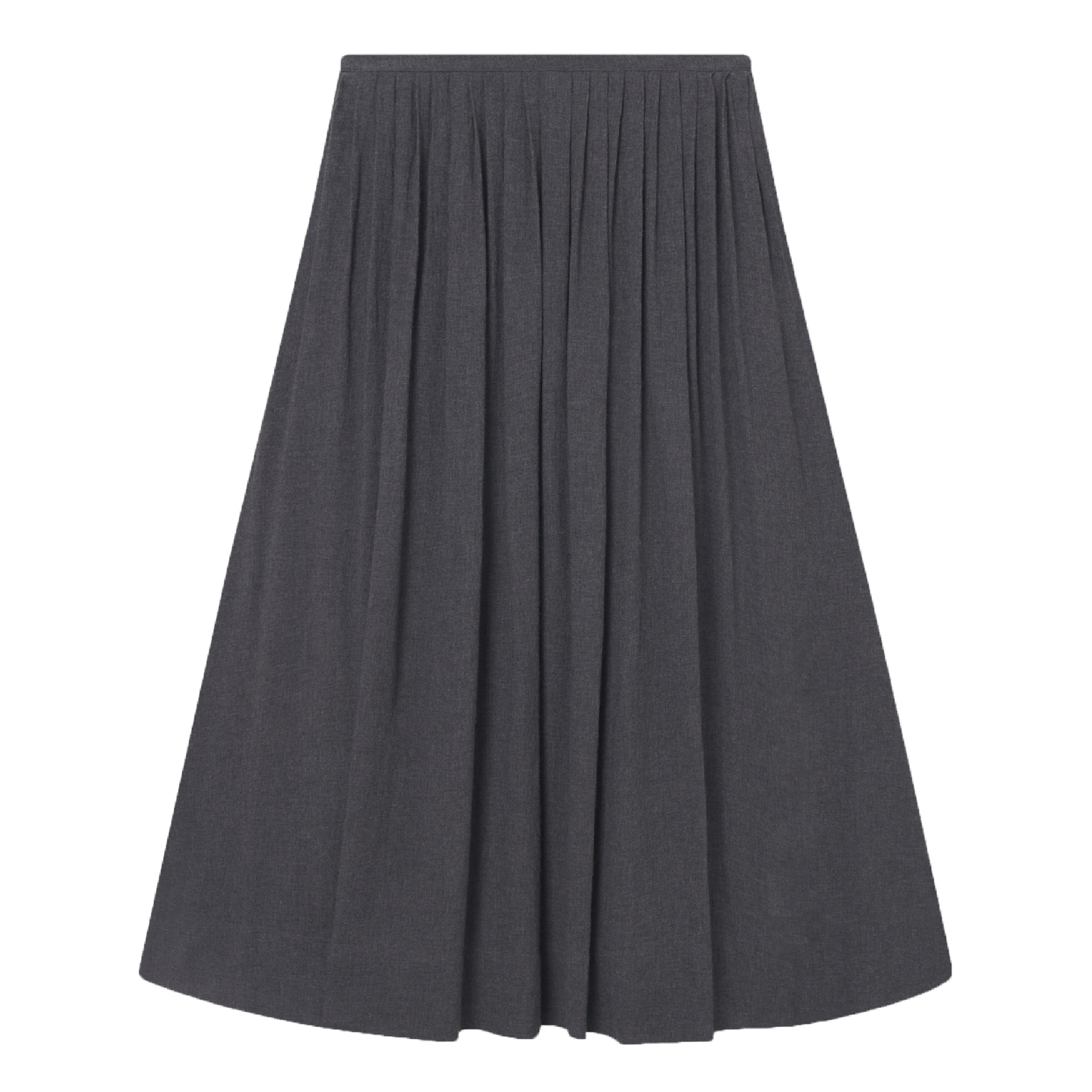 Naama Thin Wool Skirt, Dark Grey