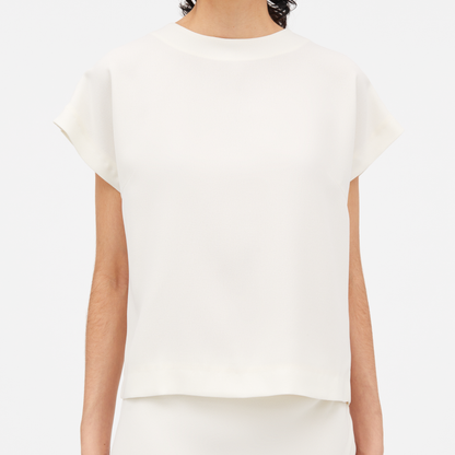 Tine Crepe Georgette Top, Ivory