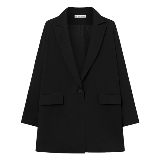 Carli Crepe Georgette Blazer, Sort