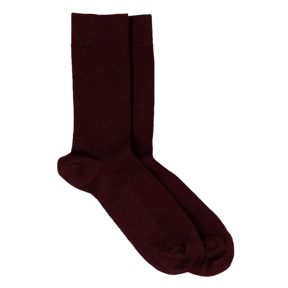 Merino Fine Crew Strømper, Burgundy