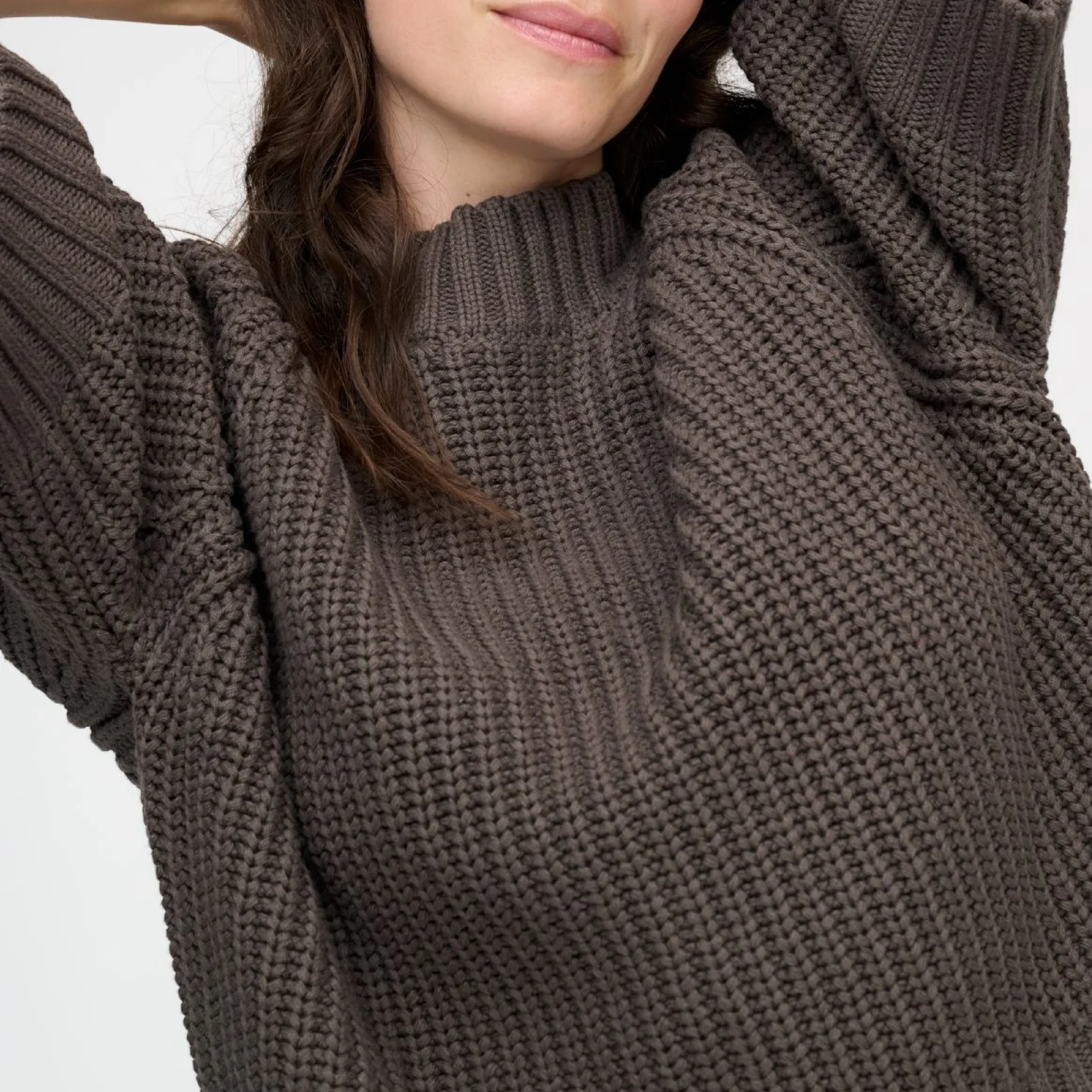 Change Rib Knit, Stone Brown