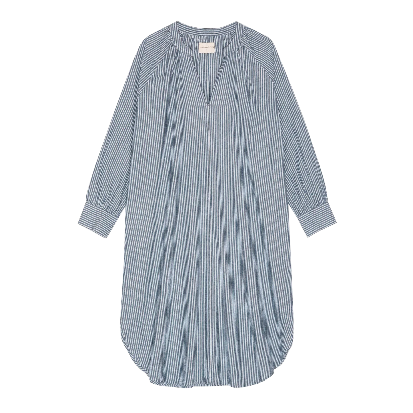 Above Stripe Dress, Sea Blue/White