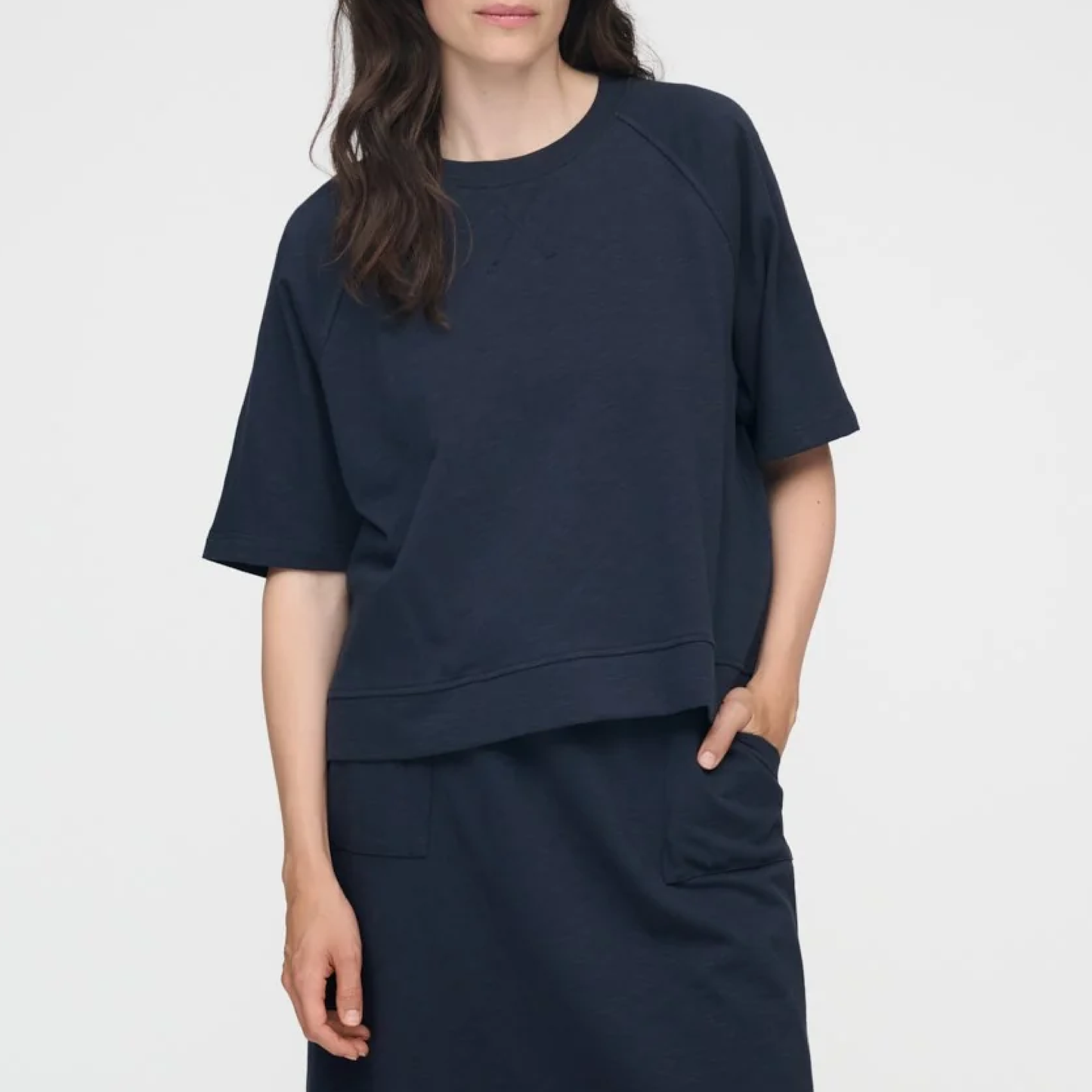 Aura Tee, Dark Navy