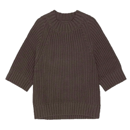 Change Rib Knit, Stone Brown