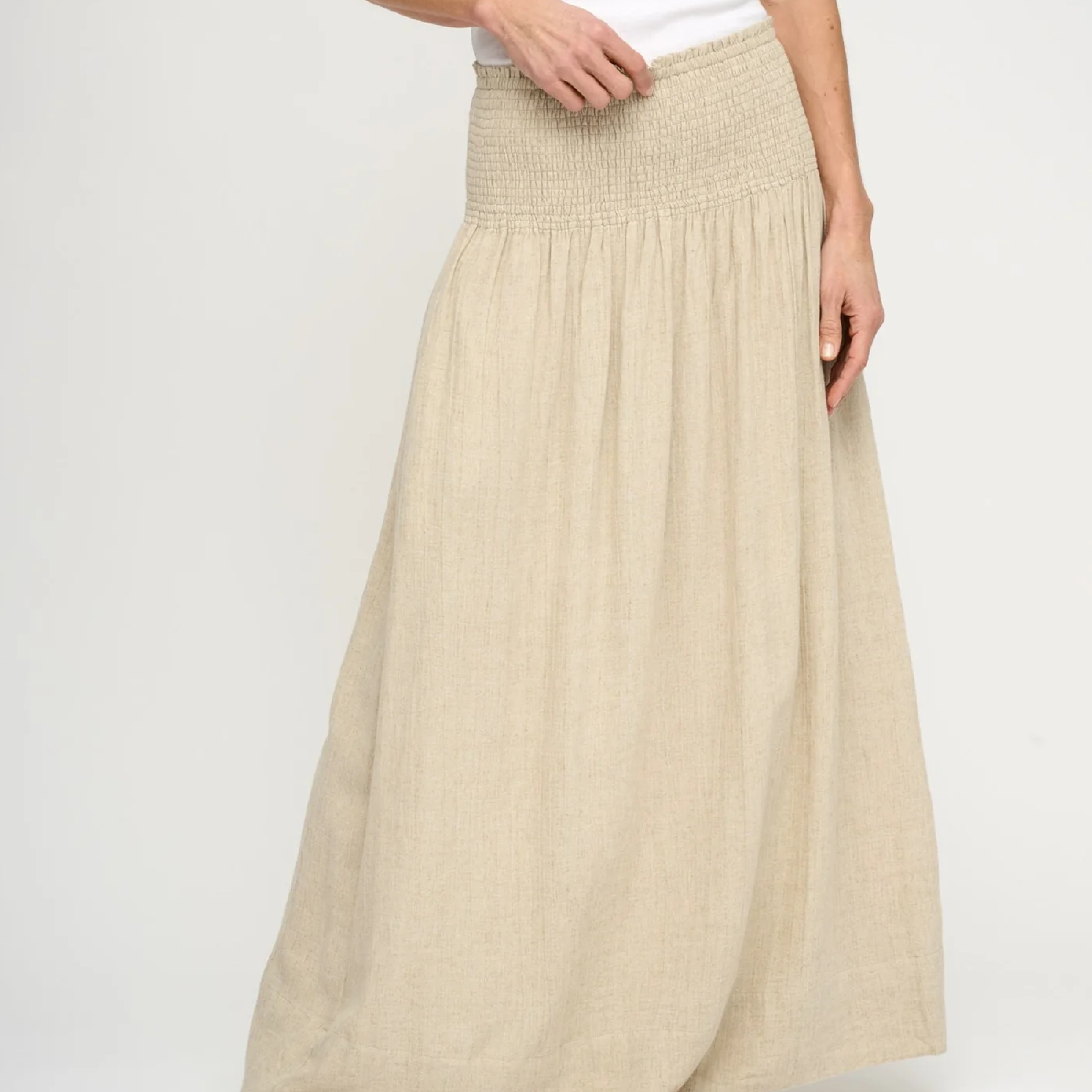 Malou Skirt Linen, Natural Linen